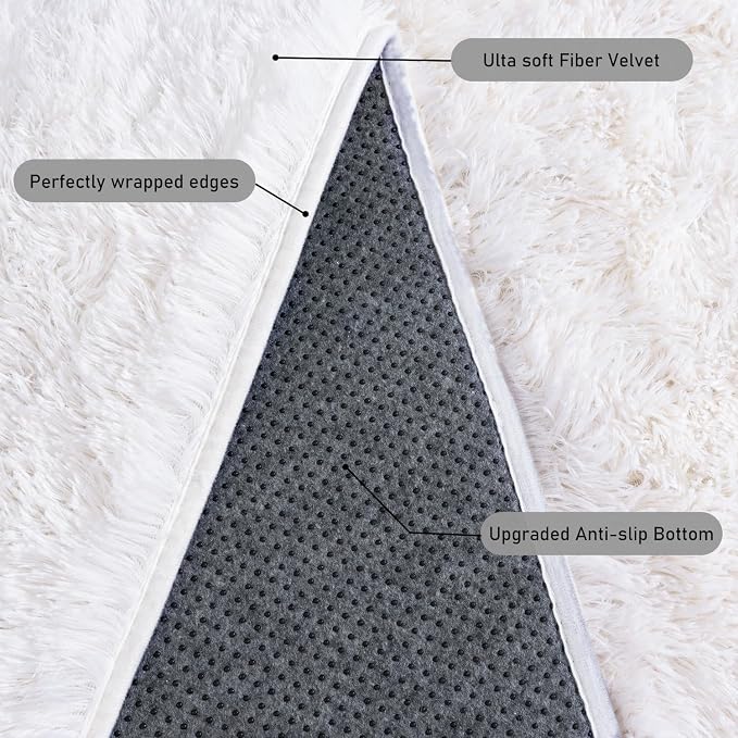 Runner Rugs for Bedroom 2x6 Rug Runners for Hallways Non Slip Soft Shag Bedside - Image 5