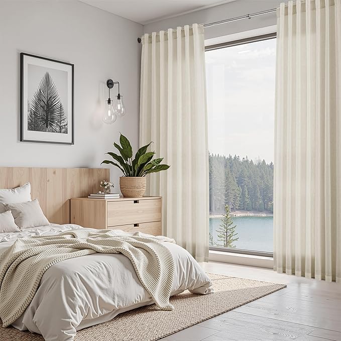 Nanspring Vanilla Linen Curtains - Image 7