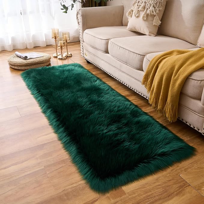 EasyJoy Ultra Soft Fluffy Rugs Faux Fur Rug Chair Cover Seat Pad Fuzzy Area Rug - Image 5