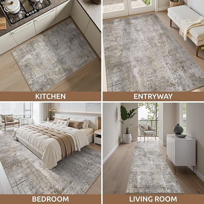 2 x 3 Small Area Rug Indoor Entryway Rug Machine Washable Non Slip Low Pile - Image 7