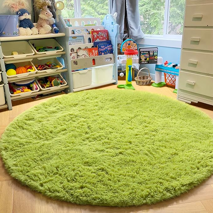 Amdrebio Grass Green Round Rugs 6Ft - Image 4