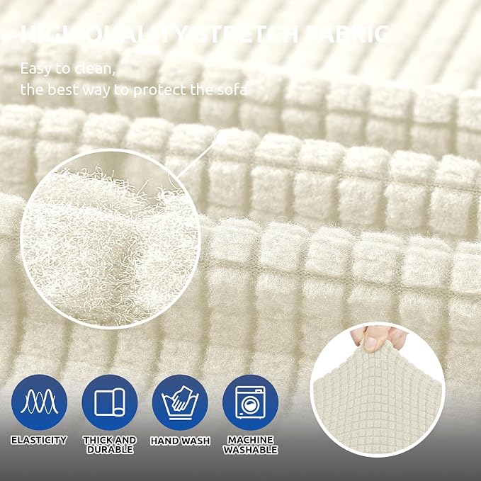 KEKUOU Stretch Sofa Cover Slipcover ，Couch Covers - Image 5