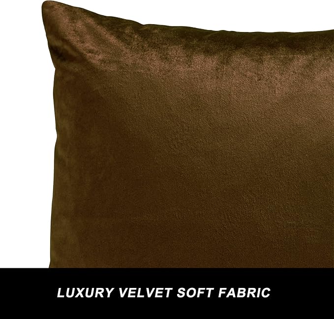 GIGIZAZA Decorative Throw Pillow Covers Set of 2, 26 x 26 Chocolate Couch - Image 2