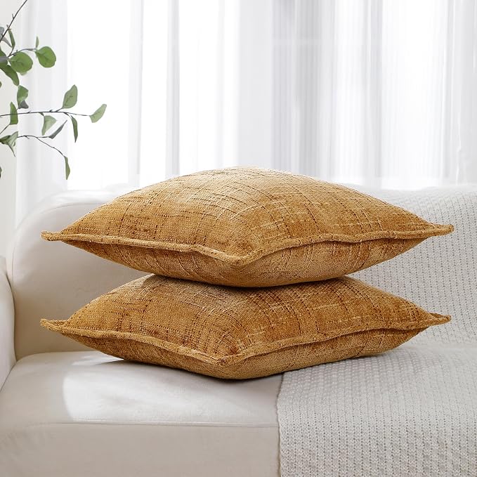 HPUK Fall Chenille Soft Throw Pillow Covers 18x18 Set of 2, Accent Cushion - Image 4