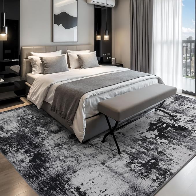 Rugflix 5x7 Area Rugs for Living Room, Washable Large Rug Stain-Resistant Low - Image 2