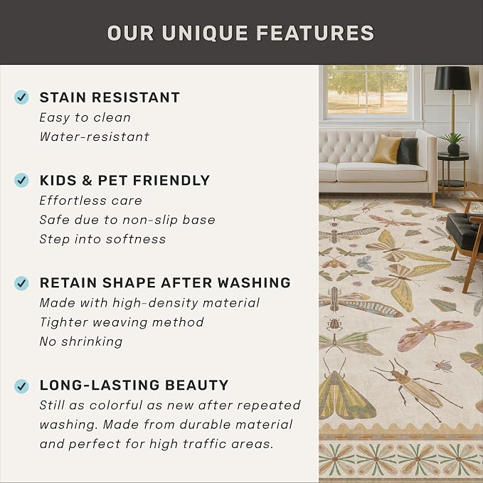 Hazo Haus Beige Dining Table Rug - Image 7