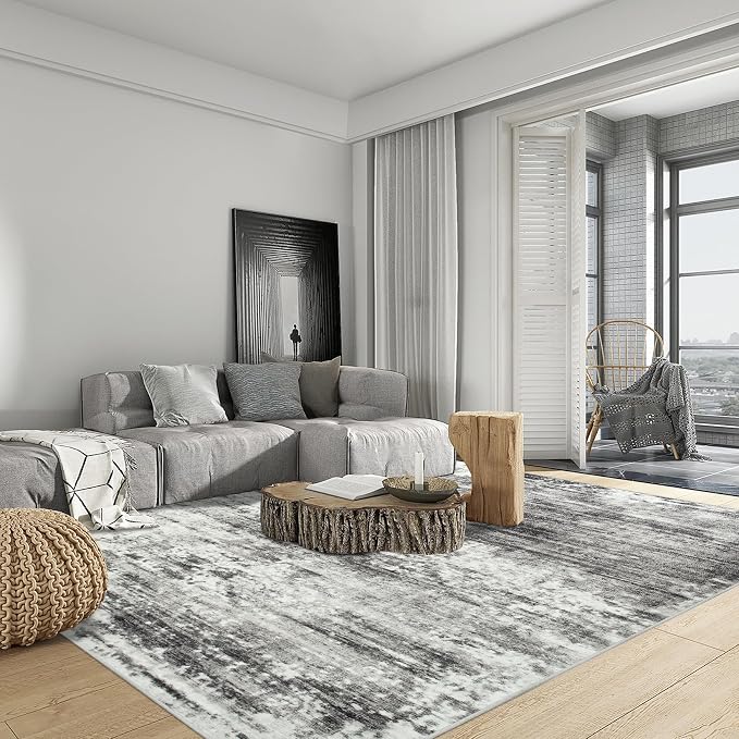 5x7 Area Rugs Washable Rug: Modern Abstract Living Room Rug Soft Anti-Skid Thin - Image 3