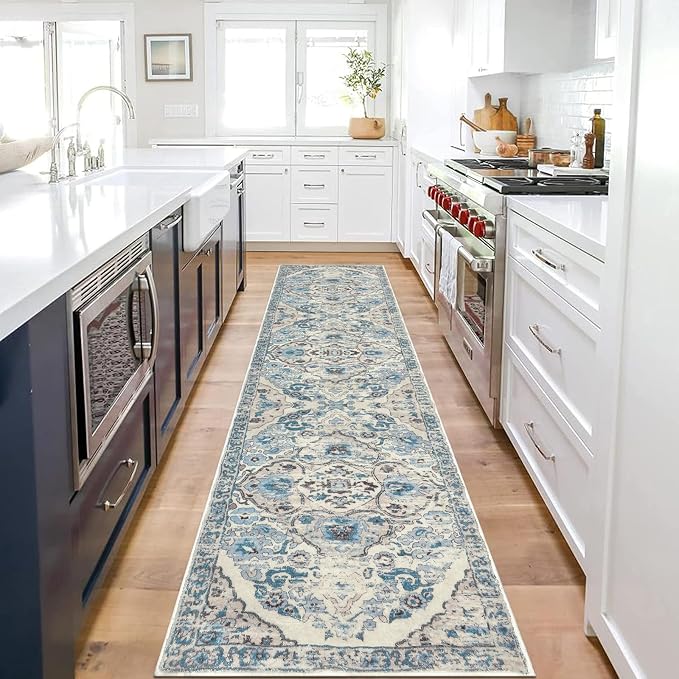 HEBE Hallway Runner Rug 2'x8' Washable Vintage Distressed Area Rugs Non Slip - Image 8