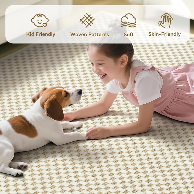 YDKGL 2x3 ft Indoor Door Mat Entryway Rug Non Slip Boho Woven Washable Small - Image 4