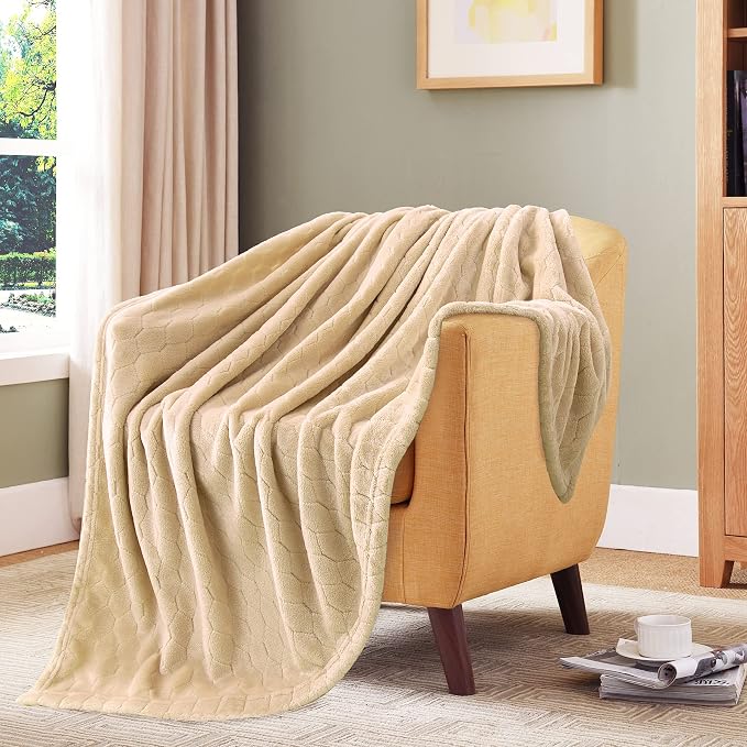 TOONOW Fleece Bed Blanket Queen Size 90x90 inches, Super Soft Fluffy Fuzzy - Image 4