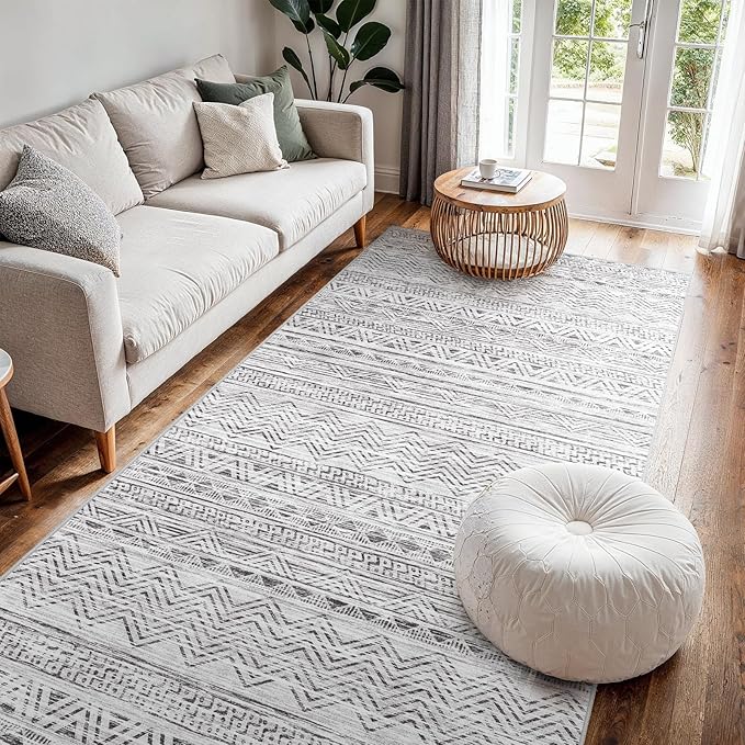 4x8 Washable Hallway Runner Rug：Moroccan Non-Slip Wide Runners by Ksrau