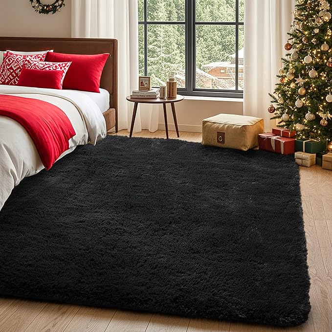Ophanie Black Area Rug 5x7 Rugs - Image 3