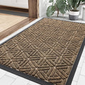 Smiry Front Door Mat Outside Entrance, Heavy Duty Sturdy Natural Rubber Doormat by Smiry