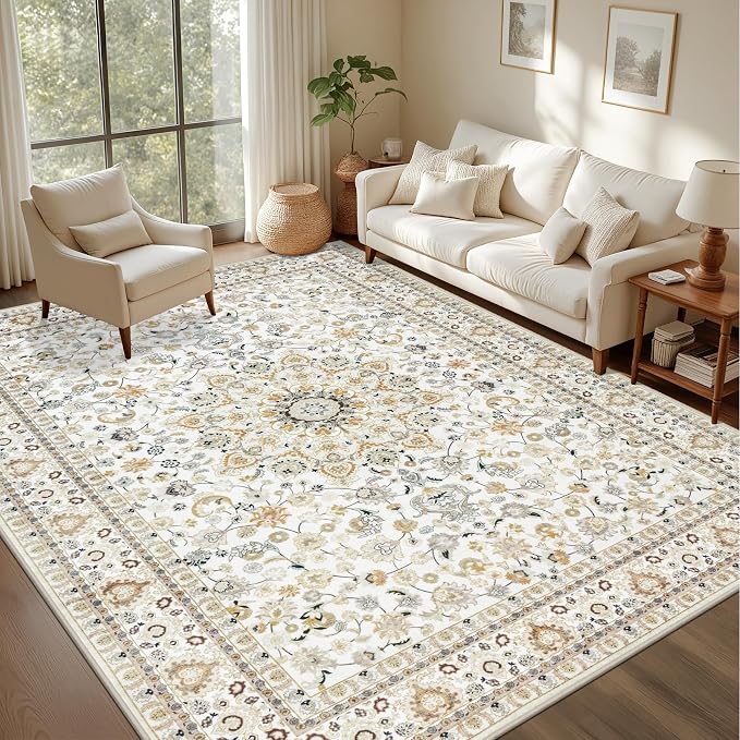10x14 Area Rugs Living Room: Washable Vintage Rug - Image 2