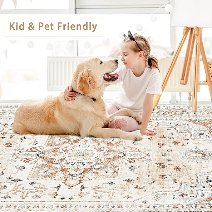 Washable Rugs 8x10 Area Rugs for Living Room, Rugs for Bedroom, Large Carpets - Image 6