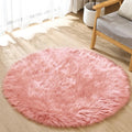 ORINOVA Pink Washable Fluffy Circle Rugs by ORINOVA