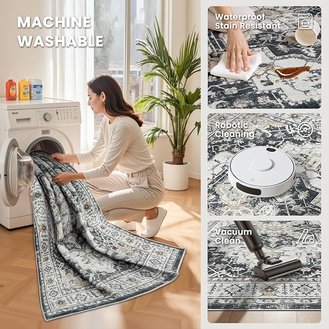 zesthome Washable Rug 6x9 Area Rugs, Stain Resistant Rugs - Image 5