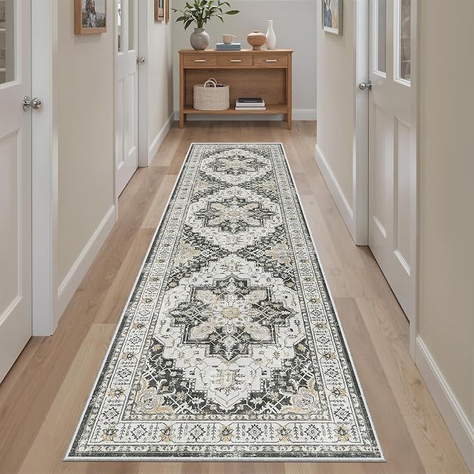 Madane Runner Rug 2x8, Washable Hallway Runner Rugs, Non-Slip Low-Pile Soft - Image 2