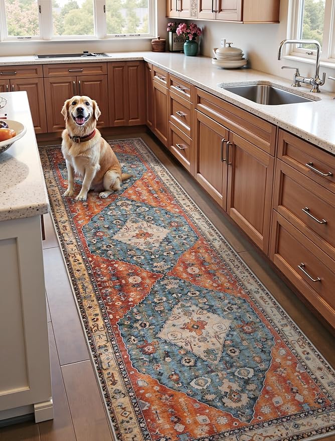 SERISSA Runner Rug for Hallways, 3x8 Washable Non Slip Kitchen Runner Rug - Image 2