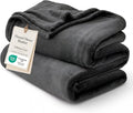 Bedsure GentleSoft Fleece Blanket California King Size Charcoal by BEDSURE