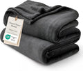 Bedsure GentleSoft Fleece Bed Blankets Full Size Charcoal by BEDSURE