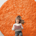 OLANLY Orange Round Rugs for Bedroom by OLANLY