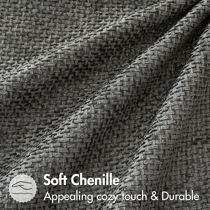 MIULEE Pack of 2 Couch Throw Pillow Covers 18x18 Inch Dark Gray Modern Boho - Image 6