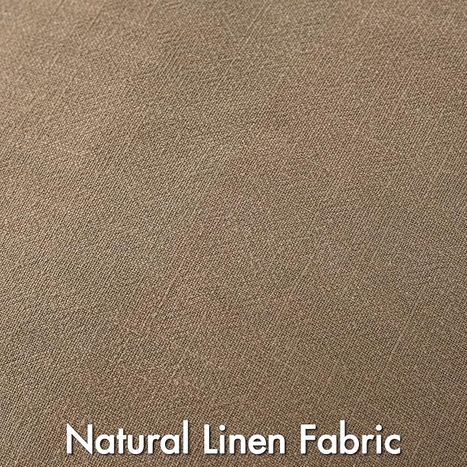 MIULEE Khaki Linen Pillow Covers Pack of 4 Decorative Natural Solid Throw - Image 2