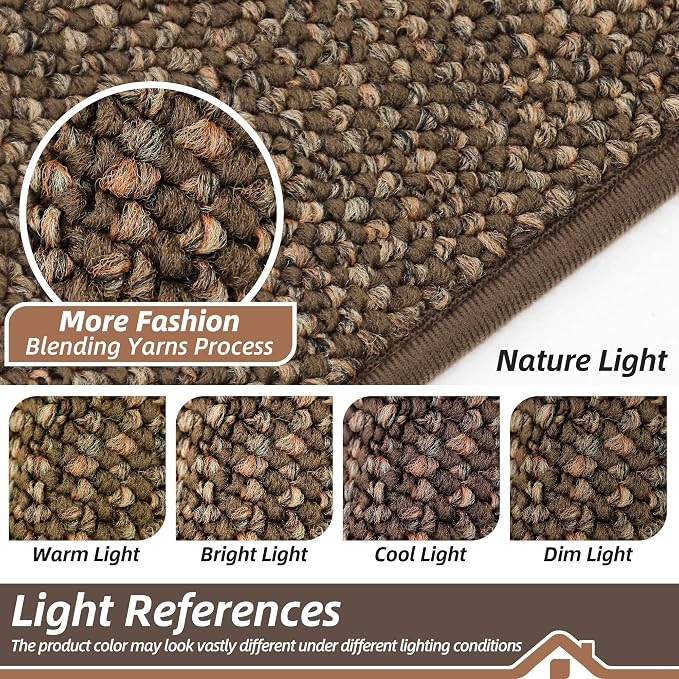 BEQHAUSE Dirt Trapper Door Mat 32" x 48" Half Circle Non Slip Rugs, Absorbent - Image 8