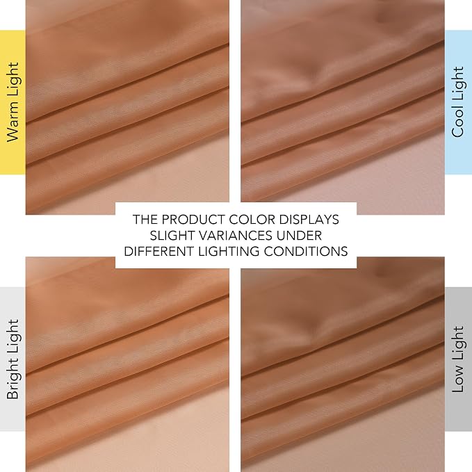 NICETOWN Voile Sheer Terracotta Curtains 96 inches Long 2 Panels Set, Grommet - Image 7