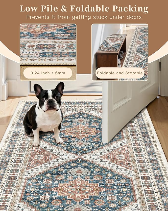 Madane Hallway Runner Rug 2x12, Extra Long Washable Runner Rugs - Image 7