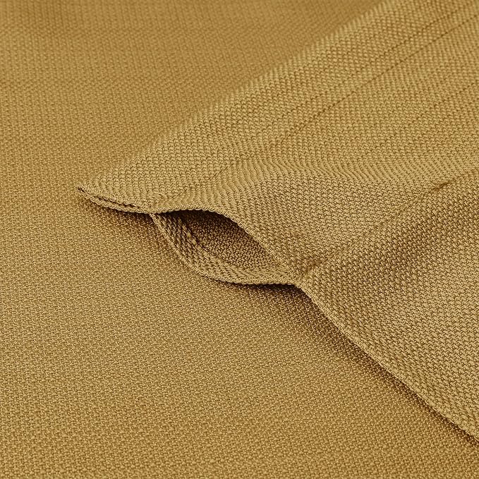 Chyhomenyc Gold Valance for Windows, Light Filtering Faux Linen Textured Small - Image 6