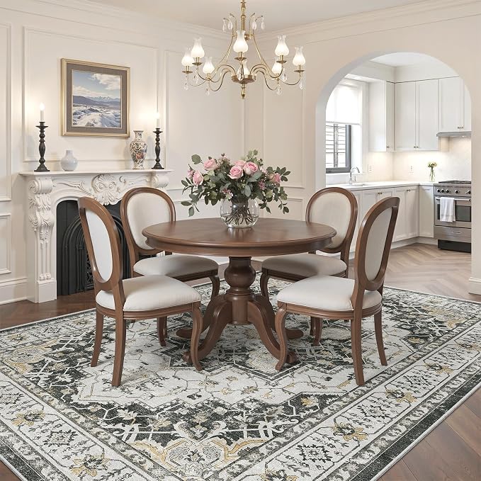 Madane 5x7 Area Rugs for Living Room, Stain Resistant Washable Rug, Non-Slip - Image 3