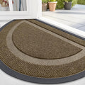 OLANLY Half Circle Door Mat Indoor Outdoor Entrance Welcome, Waterproof by OLANLY
