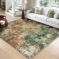 Washable Area Rugs Square 8ft Non-Slip Modern Abstract Soft by RELEANY