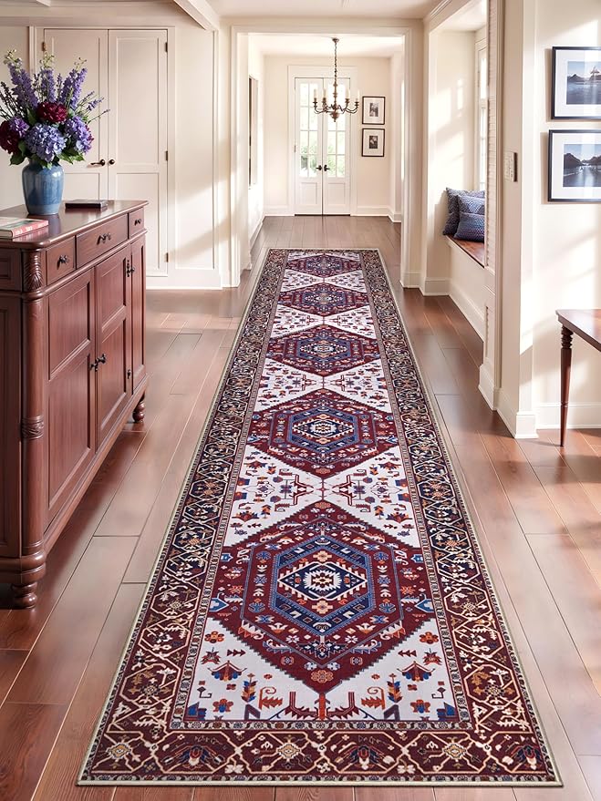 SERISSA Runner Rug for Hallways, Extra Long Boho Rug Ultra Soft Vintage by SERISSAHomeDecorCollection