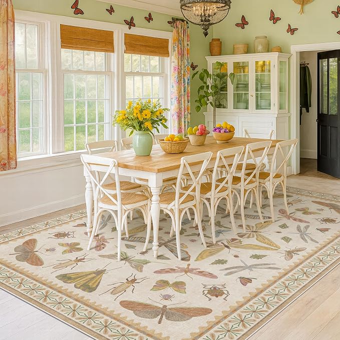 Hazo Haus Beige Dining Table Rug by HazoHaus