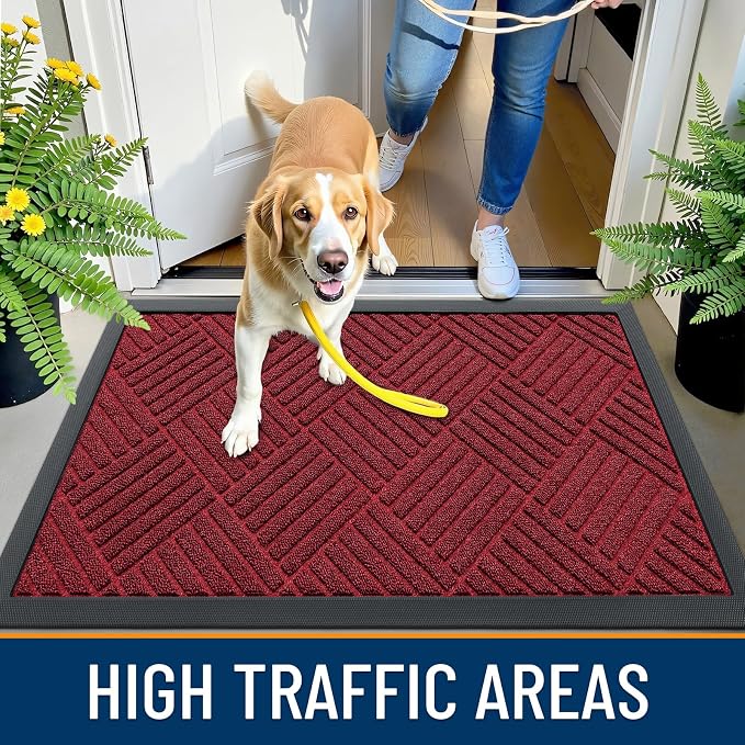 OLANLY Front Door Mat Outside Entrance 33x21, Waterproof Heavy-Duty Doormat | - Image 6