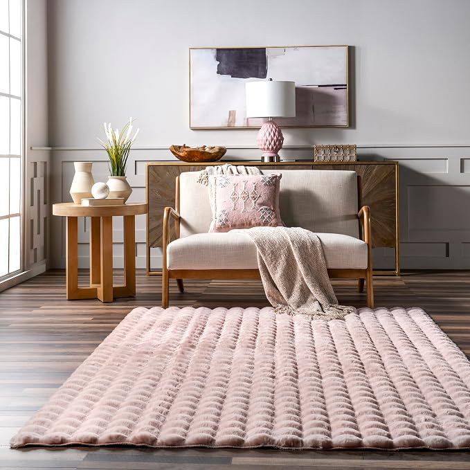 nuLOOM 5' x 8' Cozy Plush Area Rug, Machine Washable, Soft Fluffy Shag Carpet - Image 8