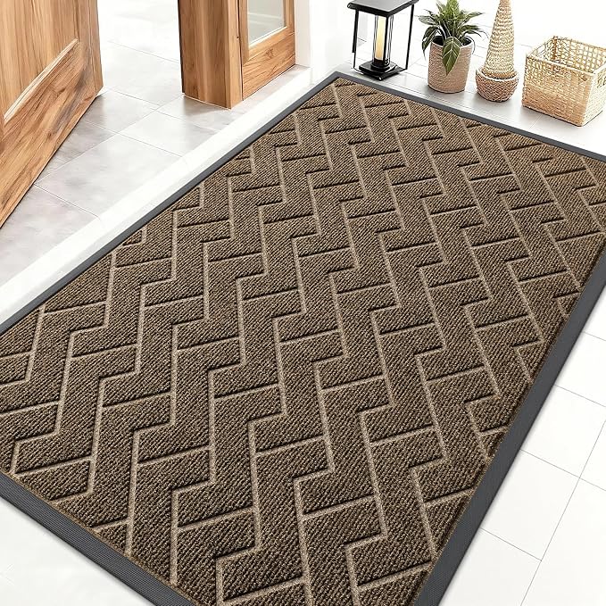 OLANLY Front Door Mat Indoor Outdoor Entrance, Waterproof All-Season, by OLANLY