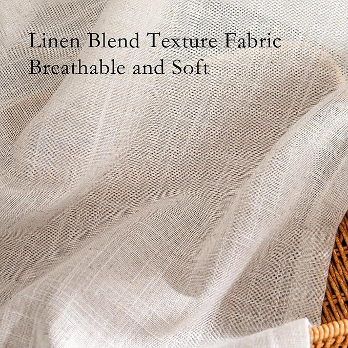 MYSKY HOME Linen French Door Curtains - Image 4