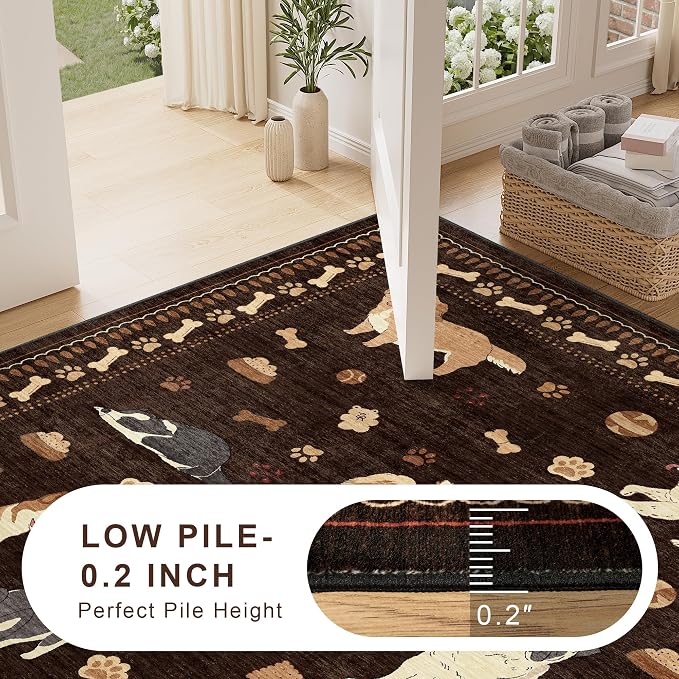 DUKINO 2x3 Bathroom Rugs, Washable Dog Kitchen Rug Non Slip, Stain Resistant - Image 7