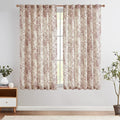 jinchan Linen Blend Curtain Floral Curtains by JINCHAN