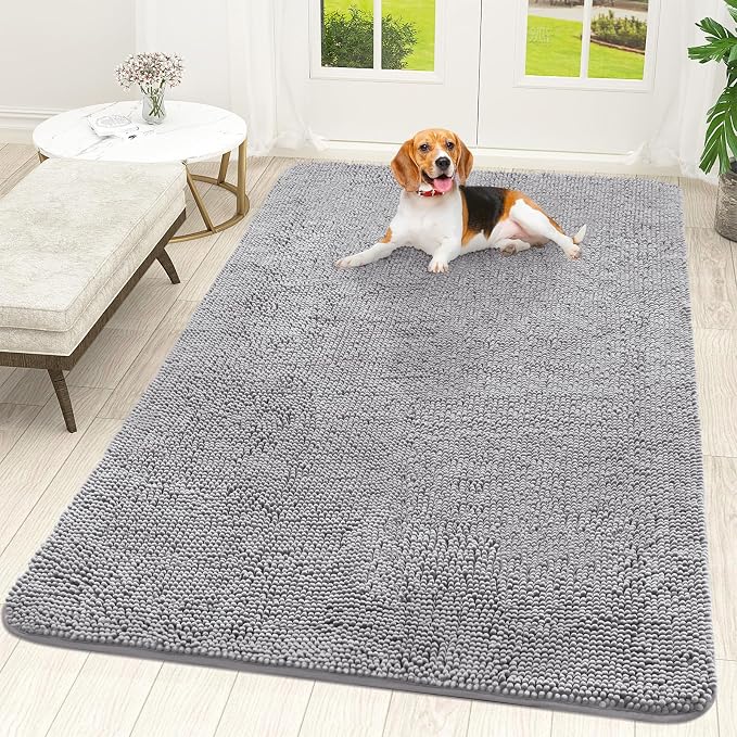 OLANLY Dog Door Mat for Muddy Paws 70x46, Absorbs Moisture and Dirt, Absorbent by OLANLY