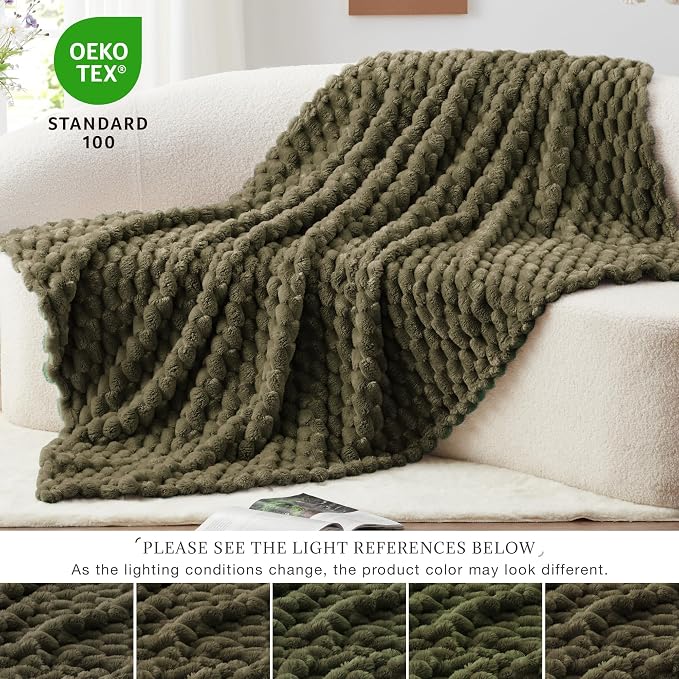 EXQ Home Fleece Throw Blanket for Couch and Bed, 3D Imitation Large Turtle - Image 4
