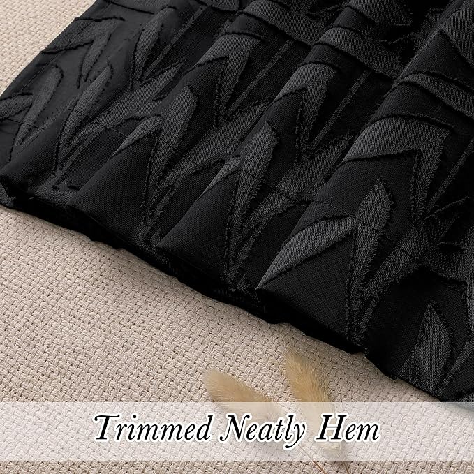Lecloud Leia Black Sheer Curtains - Image 7