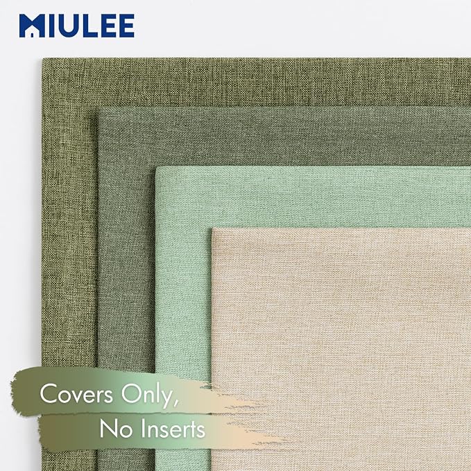 MIULEE Pack of 4 Decorative Throw Pillow Covers Linen Waterproof Pillow Covers - Image 5