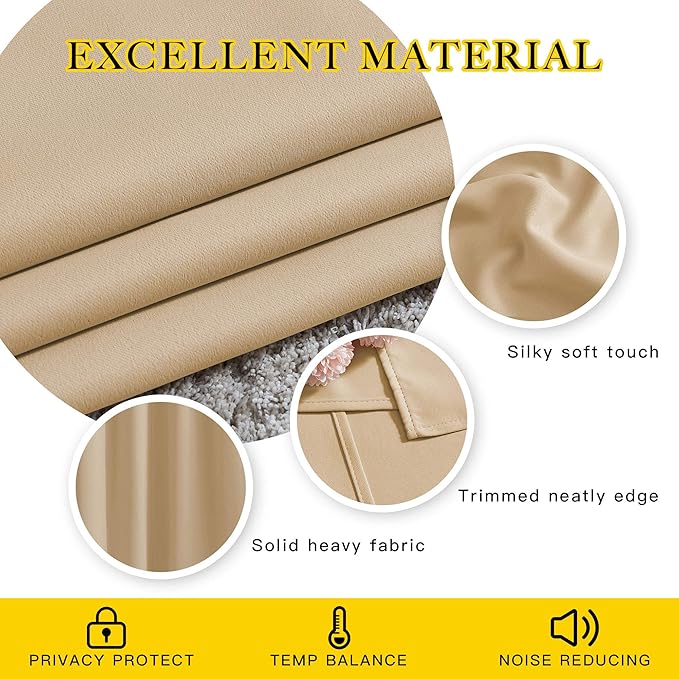 NICETOWN Bedroom Sunlight Block Curtains - Image 4
