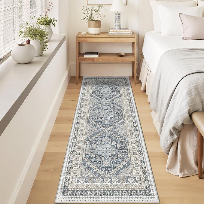 Kitchen Runner Rug Non Slip Washable 2.5x8, Soft Low Pile Entryway Rug Runners - Image 4