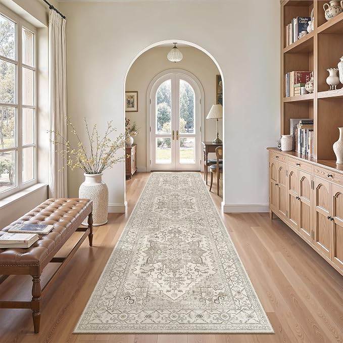 Madane Hallway Runner Rug 2'6''x10' Kitchen Runner, Non Slip Vintage Runners - Image 2